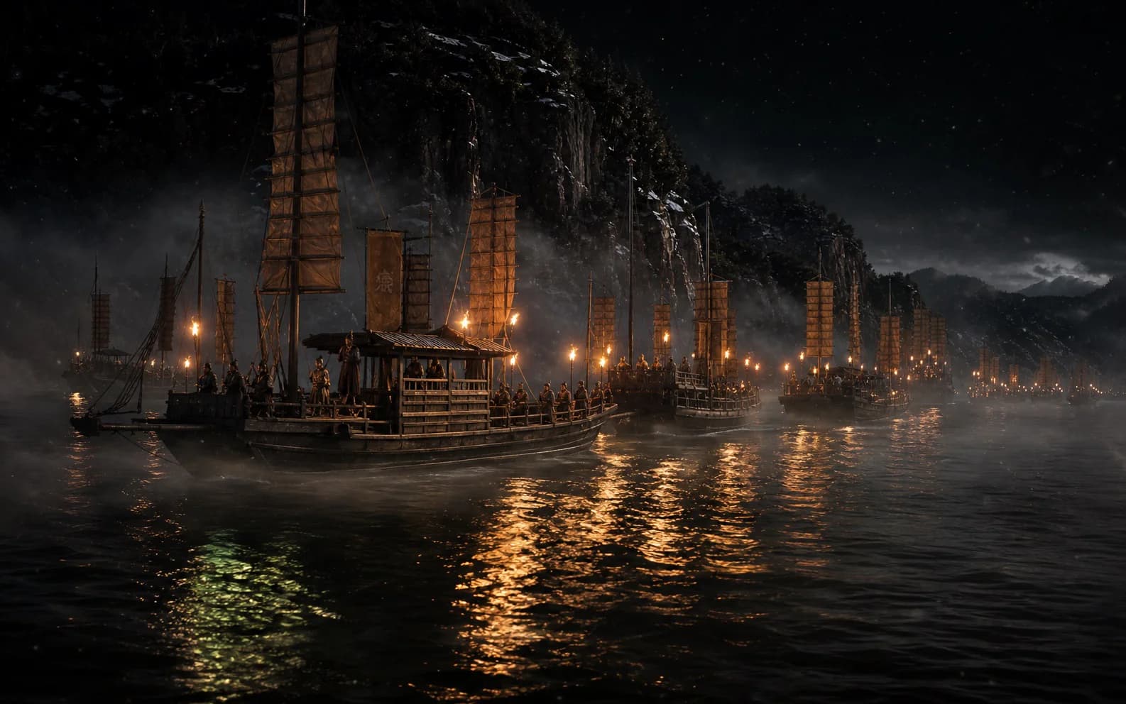An Occurrence at Owl Creek Bridge · A condemned man breaks the surface into rifle fire, shouted orders, and a desperate underwater escape.